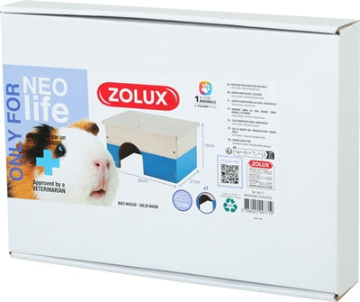 Load image into Gallery viewer, Zolux neolife houten huisje cavia blauw
