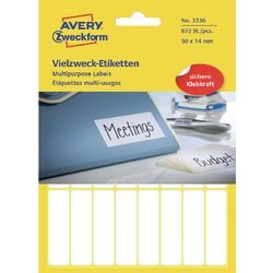 Avery universele etiketten zweckform 3336 50x14mm wit