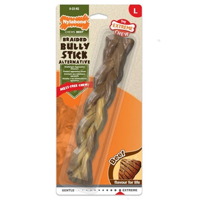 Load image into Gallery viewer, Nylabone Extreme chew braided bull stick rundsmaak
