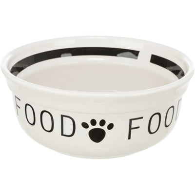 Load image into Gallery viewer, Trixie voerbak hond food keramiek wit zwart
