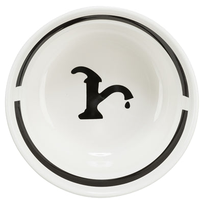 Load image into Gallery viewer, Trixie drinkbak hond water keramiek wit zwart
