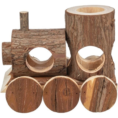 Load image into Gallery viewer, Trixie trein levin voor muizen schorshout
