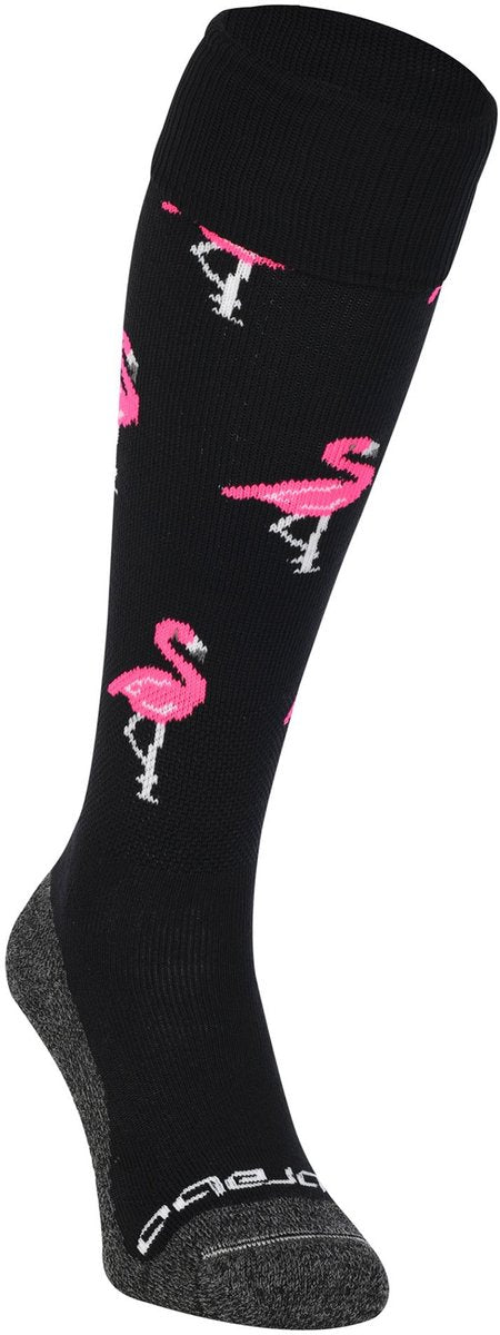 Brabo bc8460b socks flamingo black pink unisex sportsokken - black pink