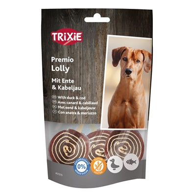 Trixie premio lolly met eend en kabeljauw