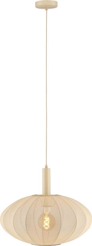 Lucide corina - hanglamp - ø 50 cm - 1xe27 - beige - japandi