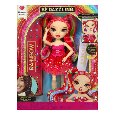 Rainbow high be dazzling-modepoppen - vivienne rouge (rood) met bedazzle-tool en glinsterende strass-steentjes