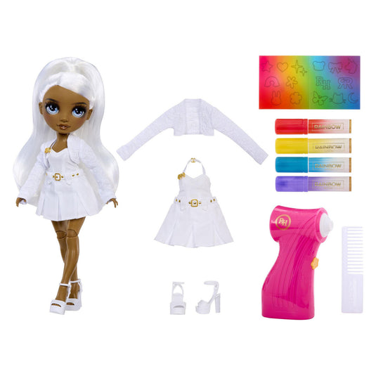 Rainbow high airbrush create pop met grijze ogen