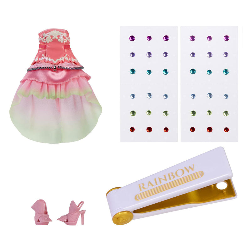 Chargez l'image dans la visionneuse de la galerie, Rainbow high be dazzling-modepoppen -adeline rose (roze) met bedazzle-tool en glinsterende strass-steentjes

