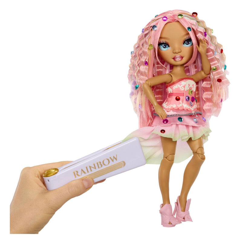 Chargez l'image dans la visionneuse de la galerie, Rainbow high be dazzling-modepoppen -adeline rose (roze) met bedazzle-tool en glinsterende strass-steentjes
