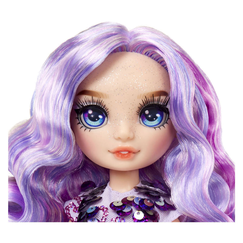 Chargez l'image dans la visionneuse de la galerie, Rainbow high klassieke modepop - 28 cm - violet (paars) - met slijmset en diertje
