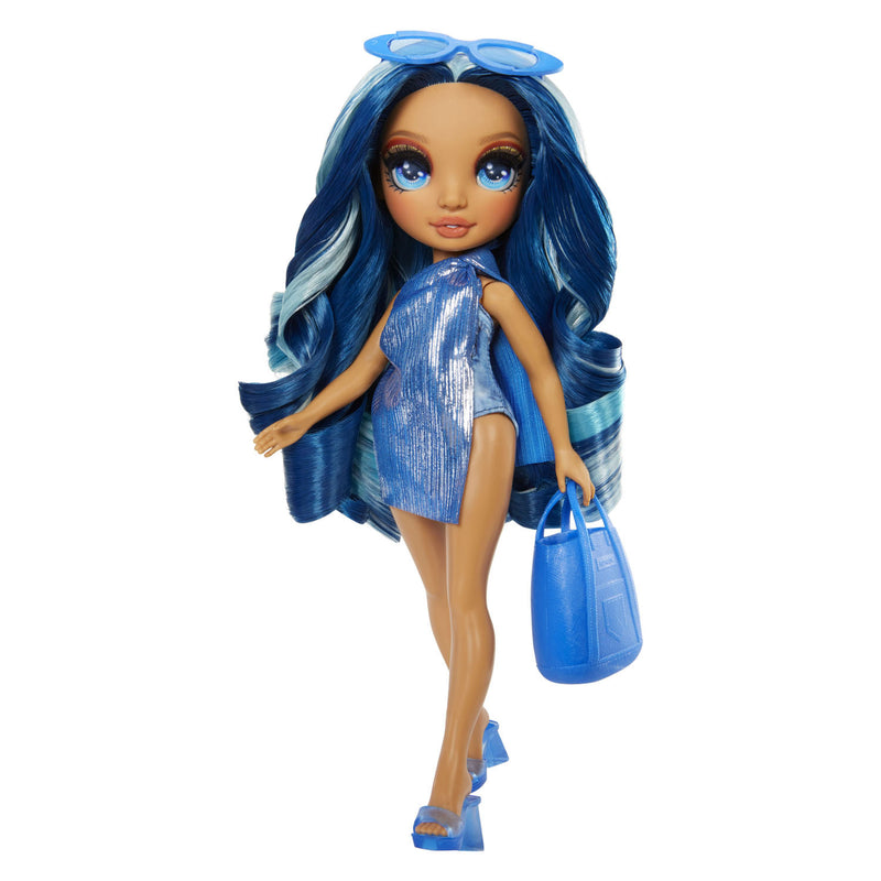 Afbeelding laden in galerijviewer, Rainbow high swim style-modepop - 28 cm - skyler (blauw)
