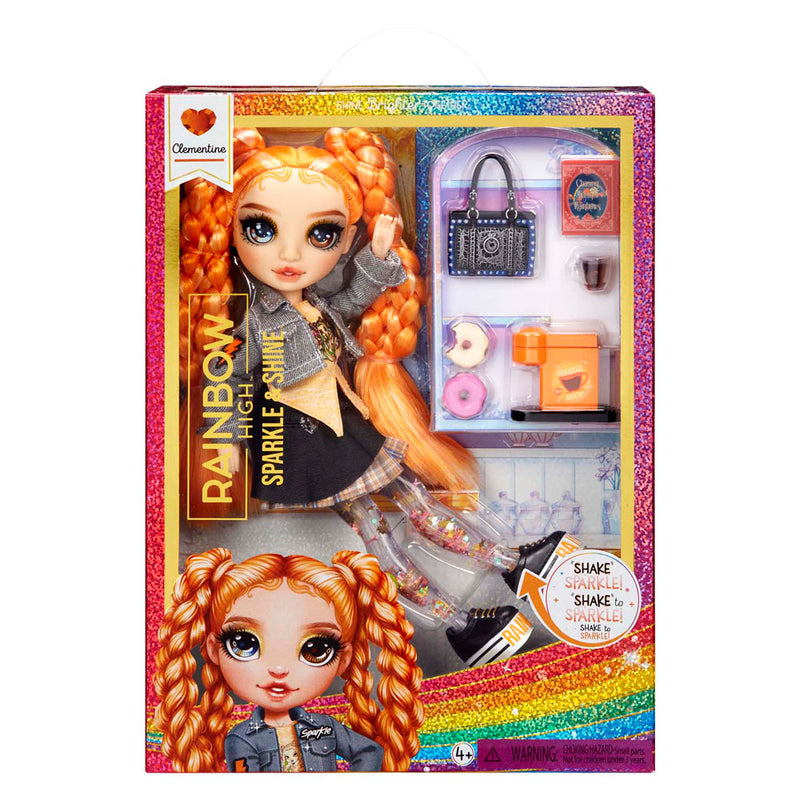 Load image into Gallery viewer, Rainbow high sparkle and shine fashion modepop - clementine
