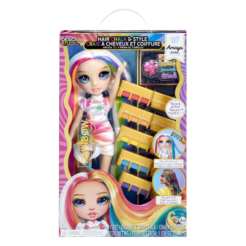 Load image into Gallery viewer, Mga entertainment rainbow high modepop met haarkrijt - amaya regenboog
