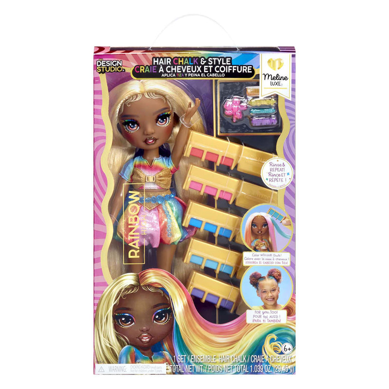 Load image into Gallery viewer, Mga entertainment rainbow high modepop met haarkrijt - meline goud
