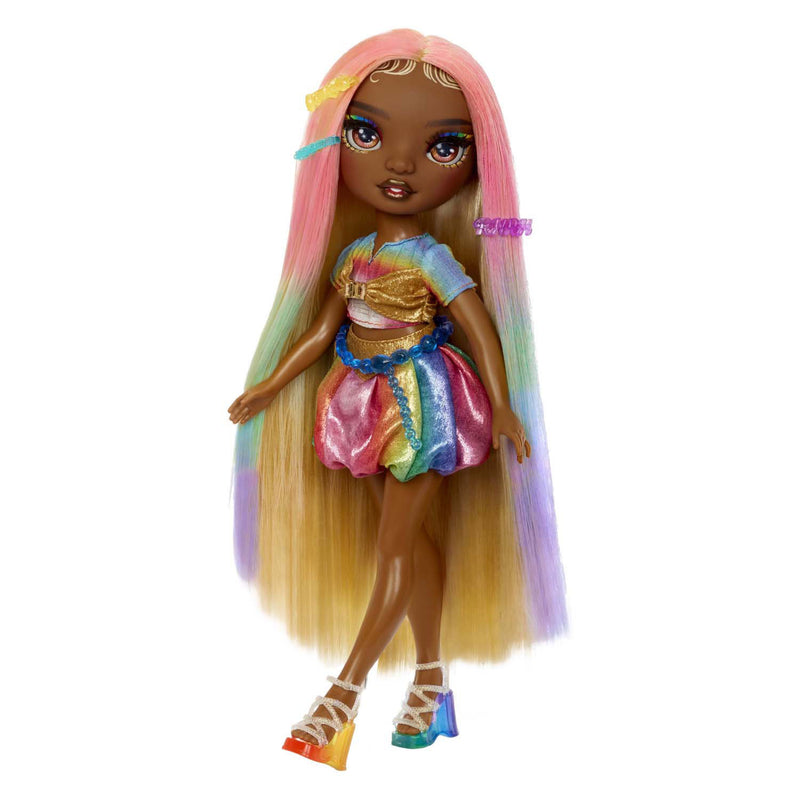 Load image into Gallery viewer, Mga entertainment rainbow high modepop met haarkrijt - meline goud
