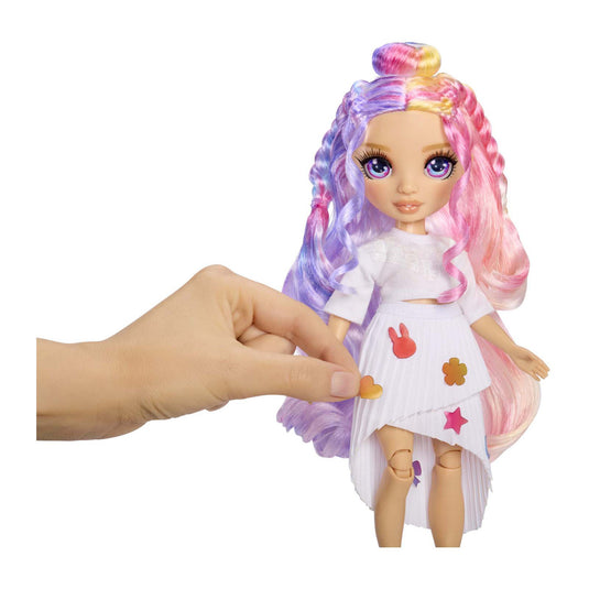 Rainbow high air brush create-modepoppen - paarse ogen