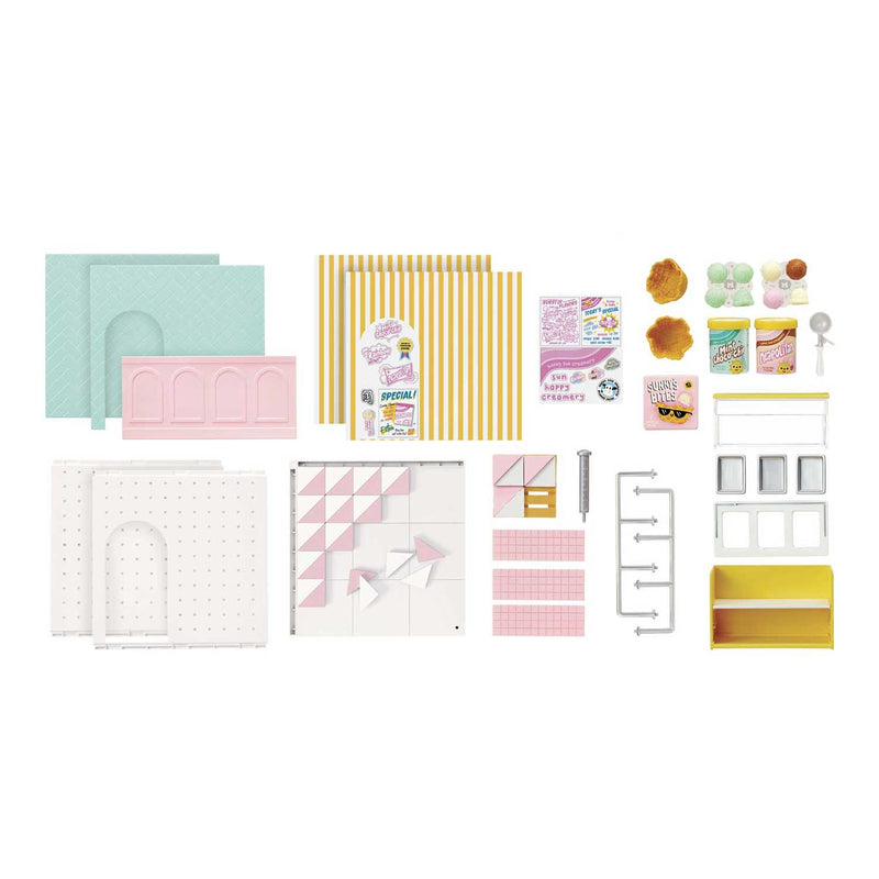 Afbeelding laden in galerijviewer, Miniverse ™ make it mini spaces™ ijssalon - knutselset - bouwpakket- maak je eigen mini ijssalon
