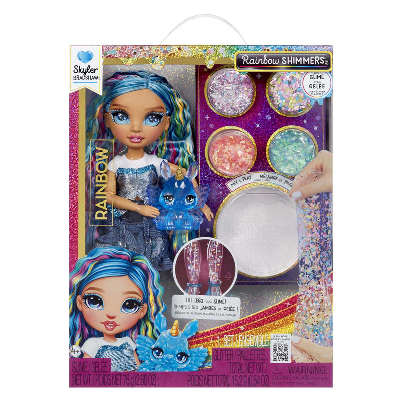Load image into Gallery viewer, Mga entertainment rainbow high rainbow shimmers with slime fashion doll skyler (blue)
