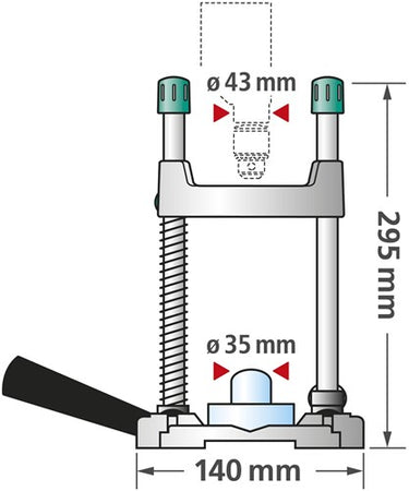 Wolfcraft - mobiele boorstandaard - boorstandaard boormachine - tafelboormachine - kolomboor - boorstatief - 4522000