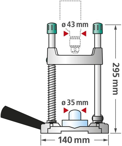 Wolfcraft - mobiele boorstandaard - boorstandaard boormachine - tafelboormachine - kolomboor - boorstatief - 4522000