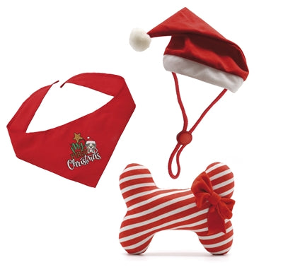 Load image into Gallery viewer, Croci xmas my first christmas dog set muts bandana bot
