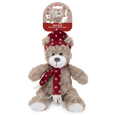 Load image into Gallery viewer, Rosewood brie beer met muts en sjaal rood
