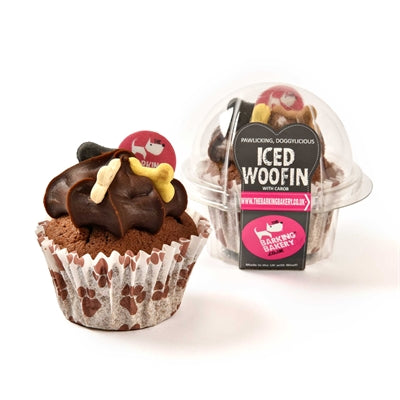 Load image into Gallery viewer, The barking bakery vanilla woofin met carob glazuur

