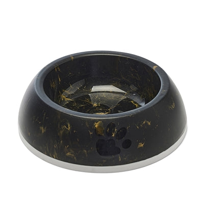 Load image into Gallery viewer, Savic voerbak delice 3 marble zwart goud
