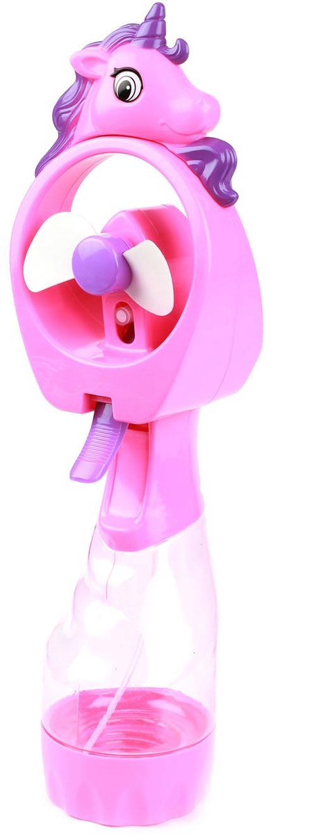 ギャラリービューアに画像をロードする, Toi-toys eenhoorn handventilator met sproeier - kleurrijk speelgoed.
