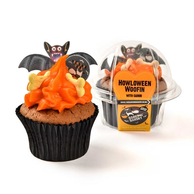 Load image into Gallery viewer, The barking bakery carob woofin met oranje glazuur

