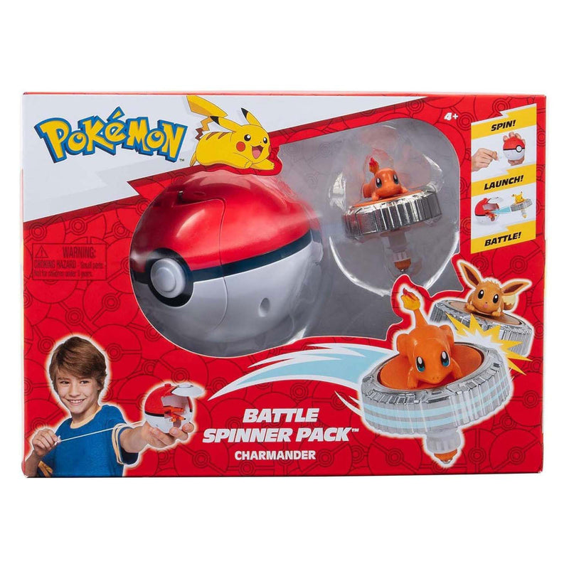 Load image into Gallery viewer, Jazwares pokémon battle spinner game - charmander pokéball
