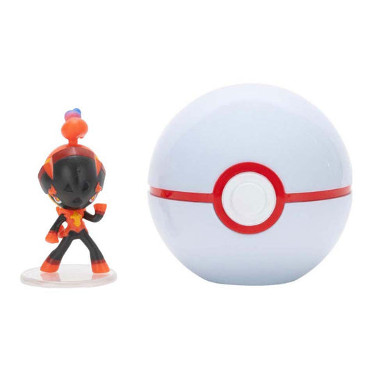 Jazwares pokémon - clip n go charcadet premier ball