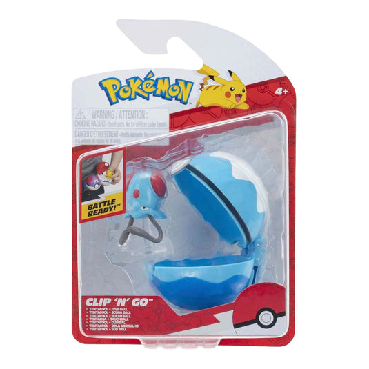 Jazwares pokémon - clip n go tentacool dive ball
