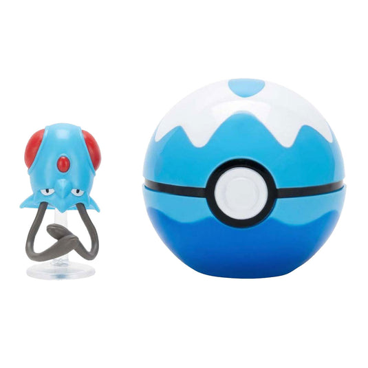 Jazwares pokémon - clip n go tentacool dive ball