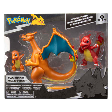 Jazwares pokémon evolution multi set - charmander, charmeleon en charizard