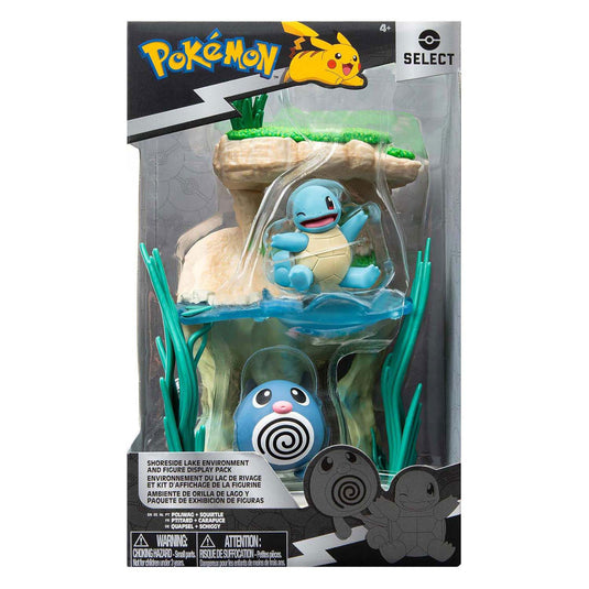 Jazwares pokémon environment figuren set - poliwag squirtle
