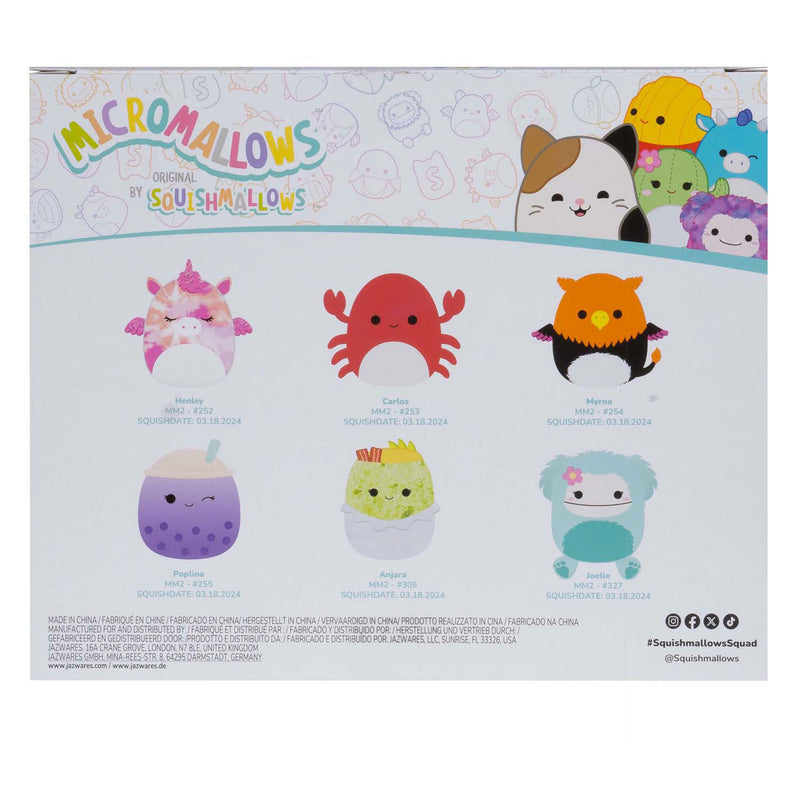 Load image into Gallery viewer, Squishmallows knuffel pluche micromallows - myrnam henley, carlos, anjara, joelle, poplina, 6-pack
