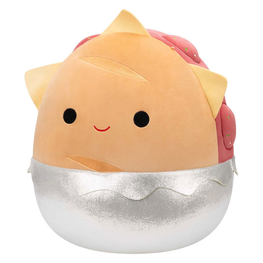 Squishmallows knuffel pluche - gehaktbal sandwich, 40cm