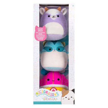 Squishmallows knuffel pluche - micromallows tia, mariska, louden - 3dlg.