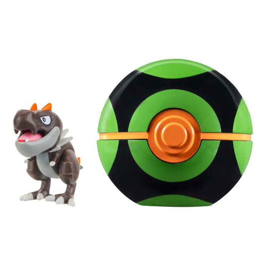 Jazwares pokémon clip 'n' go tyrunt dusk ball