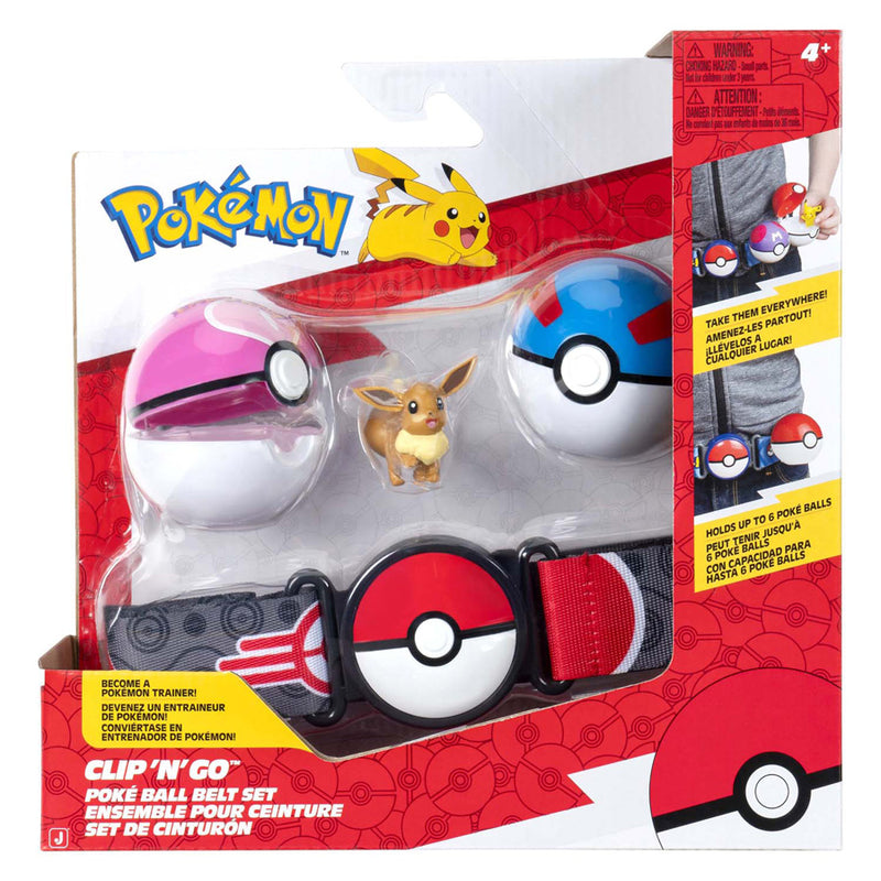 Load image into Gallery viewer, Jazwares pokémon clip 'n' go met riem speelset eevee great ball
