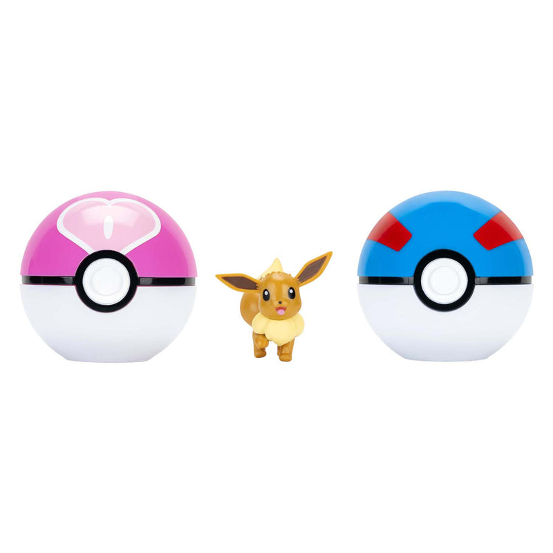 Load image into Gallery viewer, Jazwares pokémon clip 'n' go met riem speelset eevee great ball
