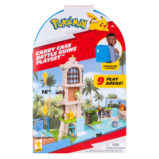Jazwares pokémon carry case battle ruins speelset
