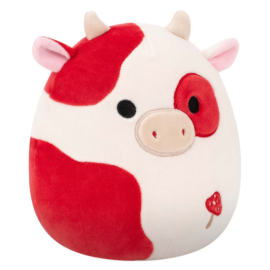Jazwares squishmallows knuffel pluche - claudio the red mushroom cow - 19cm