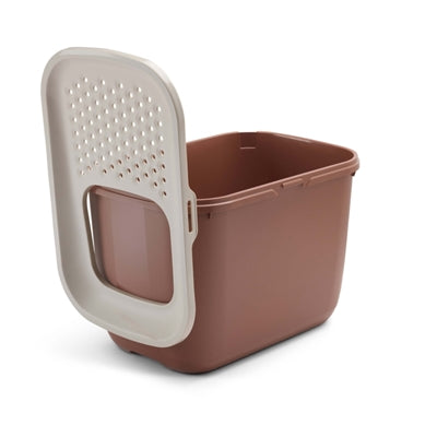Load image into Gallery viewer, Savic kattenbak hop in champagne roze terracotta
