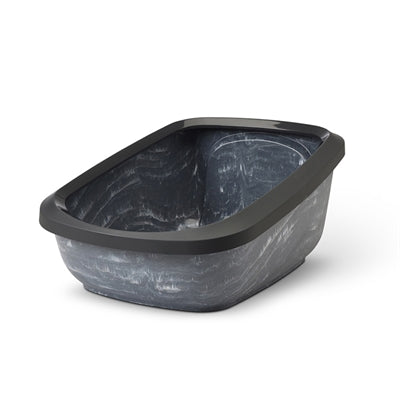 Load image into Gallery viewer, Savic kattenbak aseo jumbo marble grijs zwart
