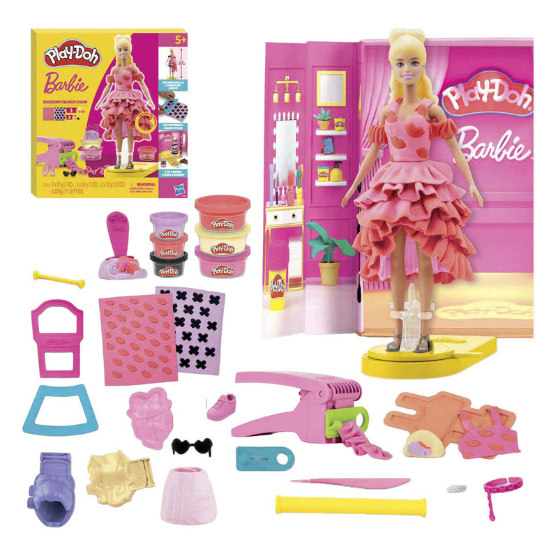 Afbeelding laden in galerijviewer, Play-doh barbie designer modeshow speelset - boetseerklei
