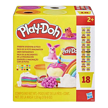 Play-doh fantaseer maar raak 18-pack - boetseerklei kinderen - speelklei play-doy potjes - 18 verschillende kleuren