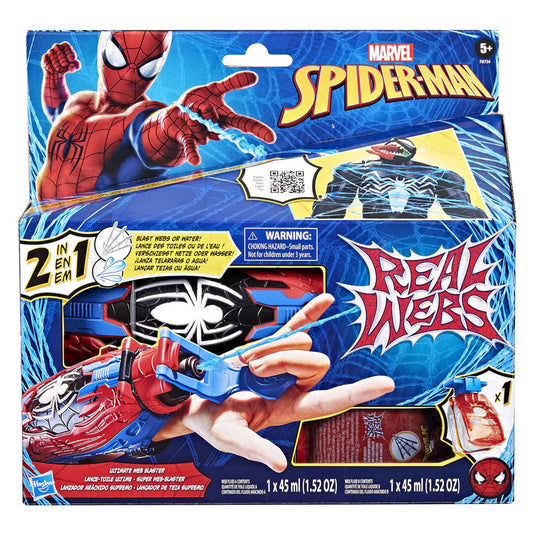 Spider-man marvel real webs ultimate web-blaster - 2-in-1 blaster - rollenspel - kostuum - speelgoed junior