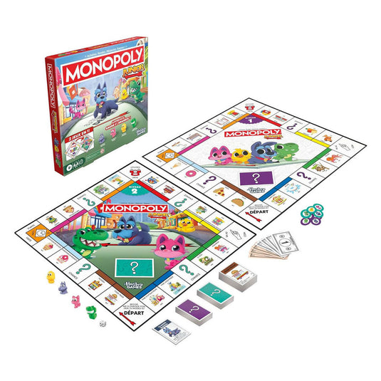 Monopoly junior-bordspel - 2 spellen in 1 - fransie editie
